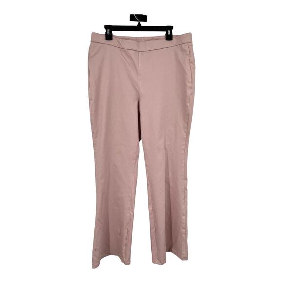 Anne Klein pants pull on flare pink size 16 - Picture 1 of 5
